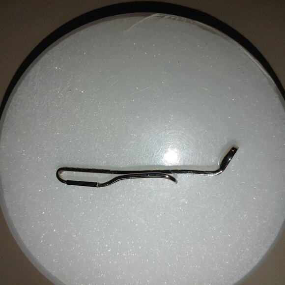 Golf Club Tie Money Clip Slender Yellow Gold tone Bar - Picture 9 of 12